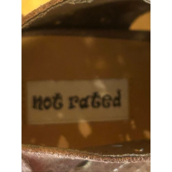 Not Rated Size 8 Santana Laser Cut Bootie Platform Peep toe Pump Sandals - Picture 8 of 8